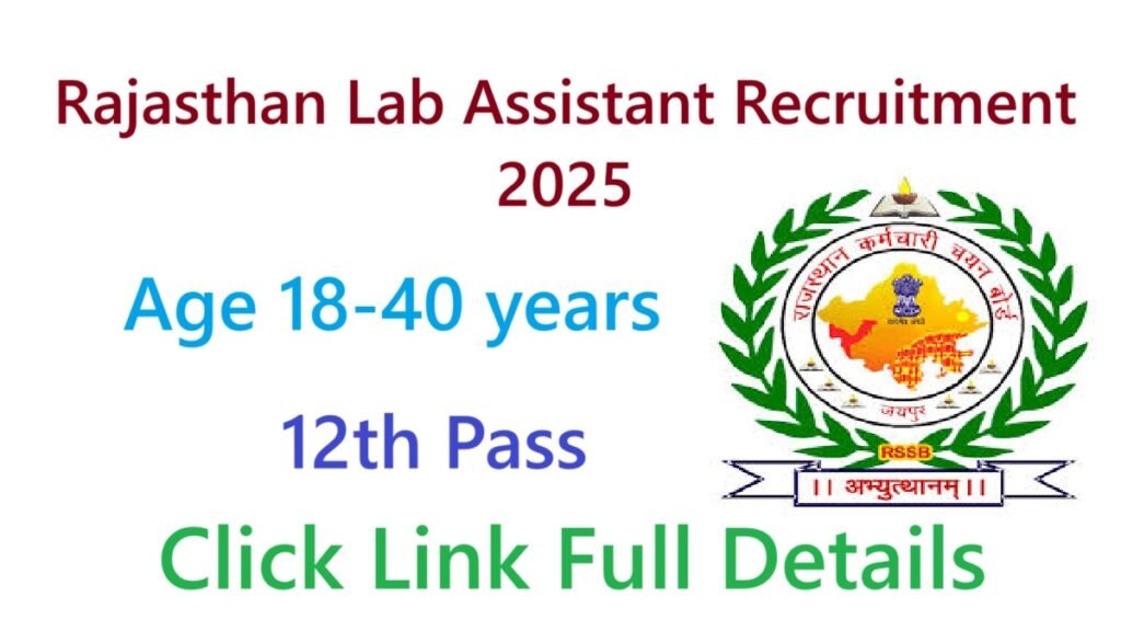 Rajasthan Lab Assistant Recruitment 2025